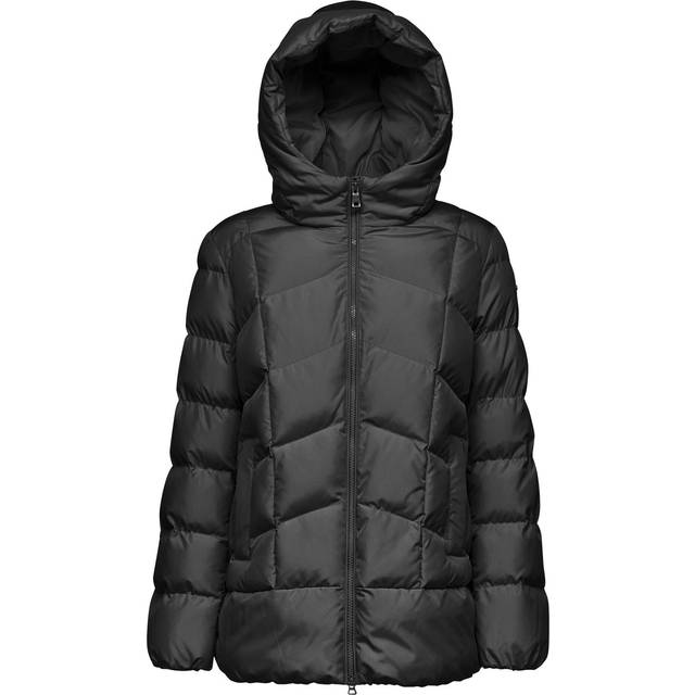 Women's Geox Anylla Hooded Puffer - Noir - 48