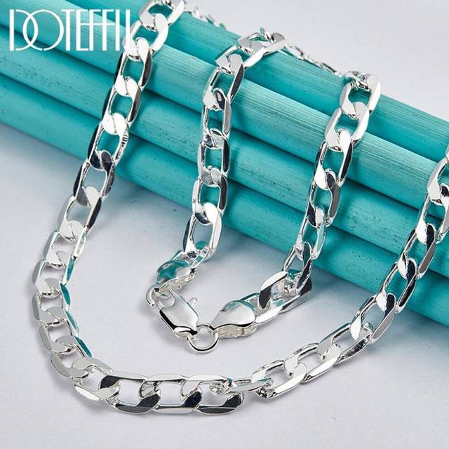 (70cm) Silver 8mm Side Chain Necklace Fashion Jewelry