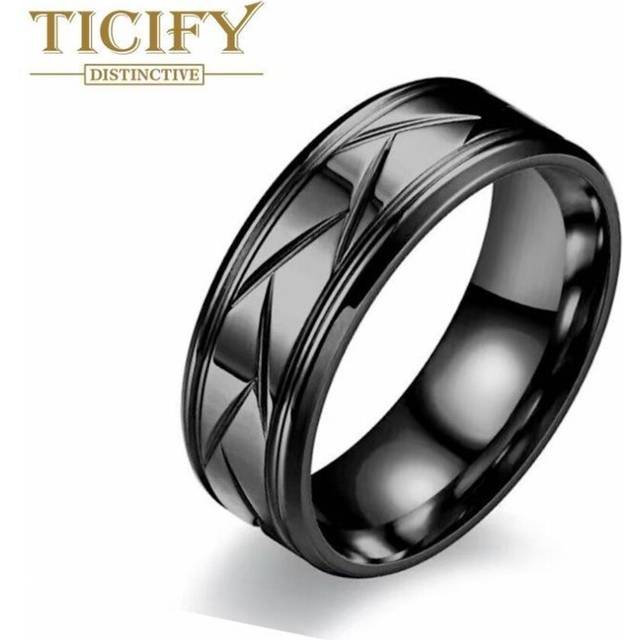 (black, 13) New Product Fashion Titanium Steel Frosted Men's Ring European And American Temperament Casual Business Style Ring Ring Jewelry