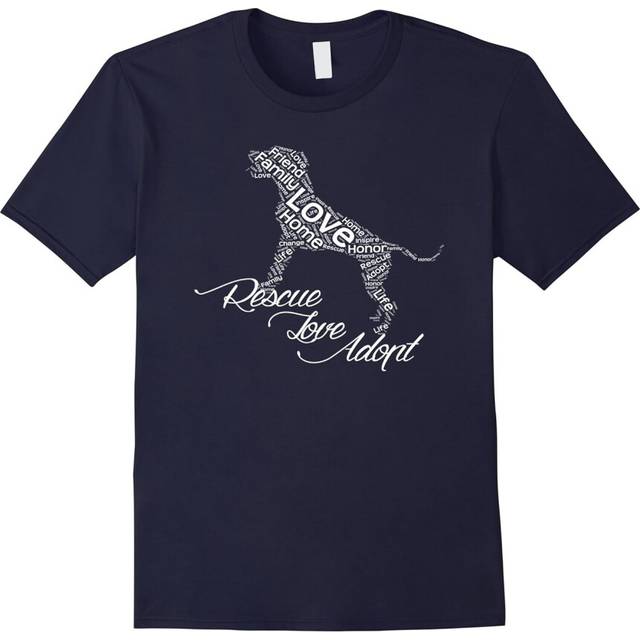 (XL) Rescue Love Adopt Pitbull Dogs T-Shirt Pit Bull Dogs Animal-Father's Day