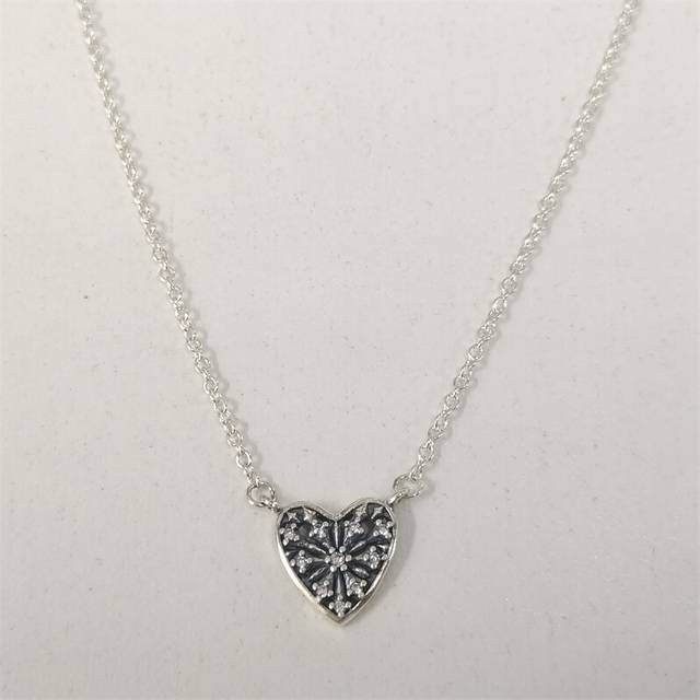 NEW Pandora Silver HEART OF WINTER Pendant Necklace