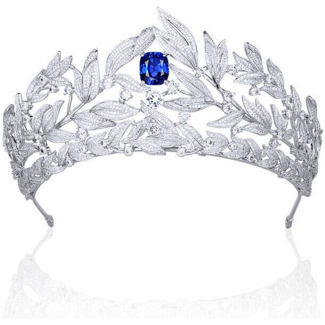 Luxury All CZ Cubic Zirconia Queen Wedding Princess Tiara Crown For Women