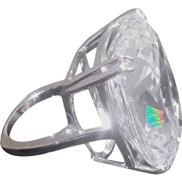(white, US 10) Ring  Cubic Square Zirconia Finger Proposal Luxury Women Wedding Large Jewelry Fashion Ring