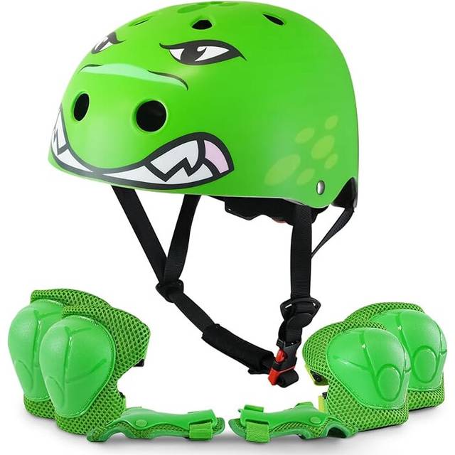 (Crocodile) KAYMAN Kids Bike Helmet age 3 to 12, Adjustable Safety Gear for Boys and Girls, Suited to Scooter, Cycling, Skateboard & Roller Skating