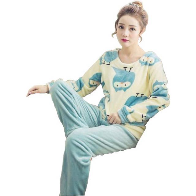 (Blue Owl, L) Fuzzy Flannel Panama Sets