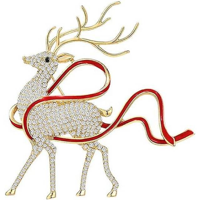 (As show, One size) Animal Brooch for Women Animal Rhinestone Brooch Pin 18k Gold Plated Animal Lapel Pin Fashion Jewelry Gift for Mom Wife