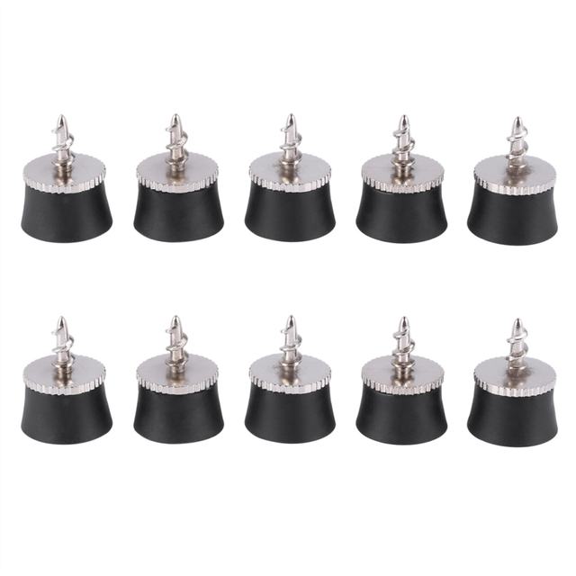 10 Pcs Golf Ball Pick Up Retriever Sucker Tool Suction Cup for Putter Grip Training Aids, Black