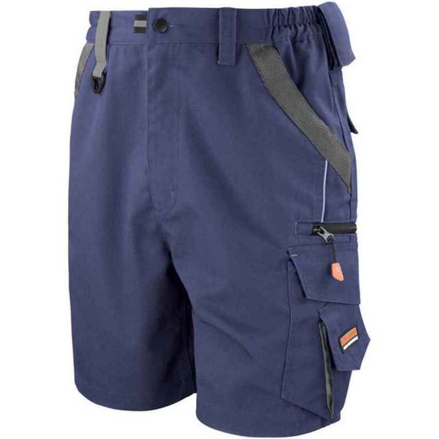 (XL, Navy/Black) WORK-GUARD By Result Mens Technical Cargo Shorts