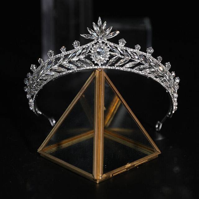 5.6cm Tall Crystal Luxury Tiara Crown Wedding Bridal Queen Pageant Prom 2 Colors