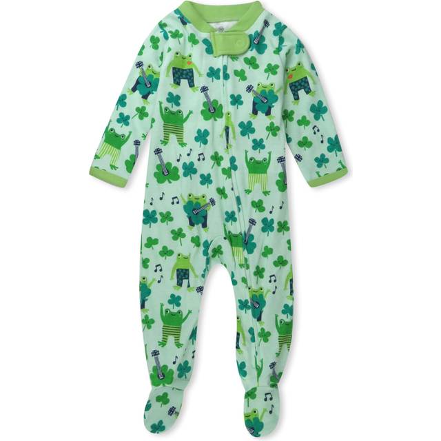 HonestBaby Baby 1-Pack Celebration Sleep & Play Footed One-Piece Pajama Sleeper 100% Organic Cotton  St Paddy's Boy  Newborn