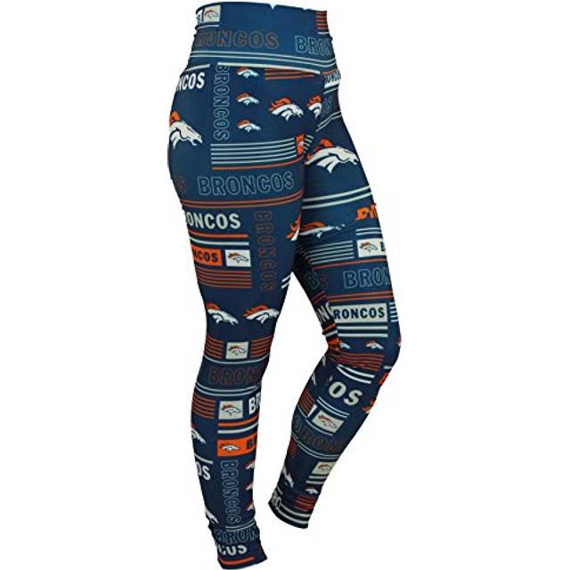 Zubaz NFL Women's Team Color Column Leggings  Lightweight Comfy Legging  Denver Broncos  Small
