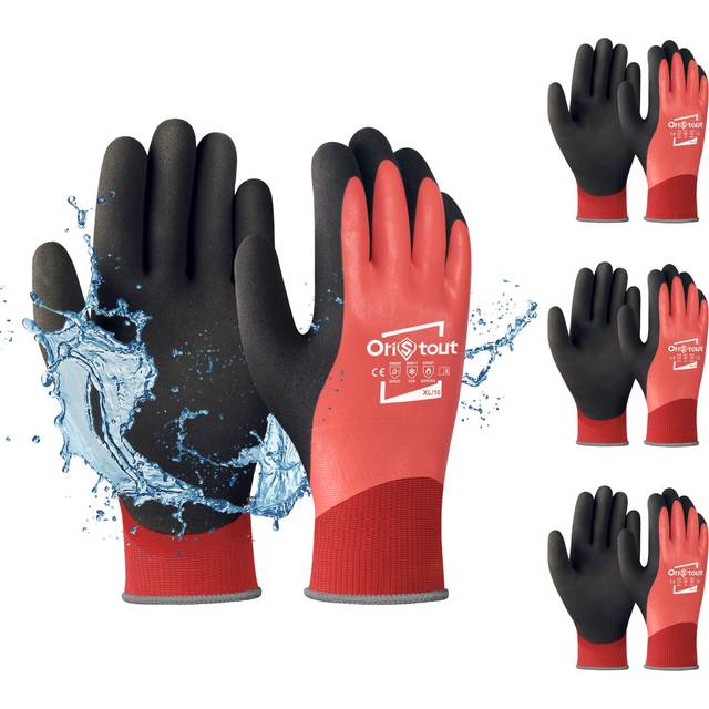 OriStout Waterproof Winter Work Gloves Bulk Pack for Men and Women  3 Pairs  Touchscreen  Freezer Gloves for Working in Freezer  Thermal Insulated Fis