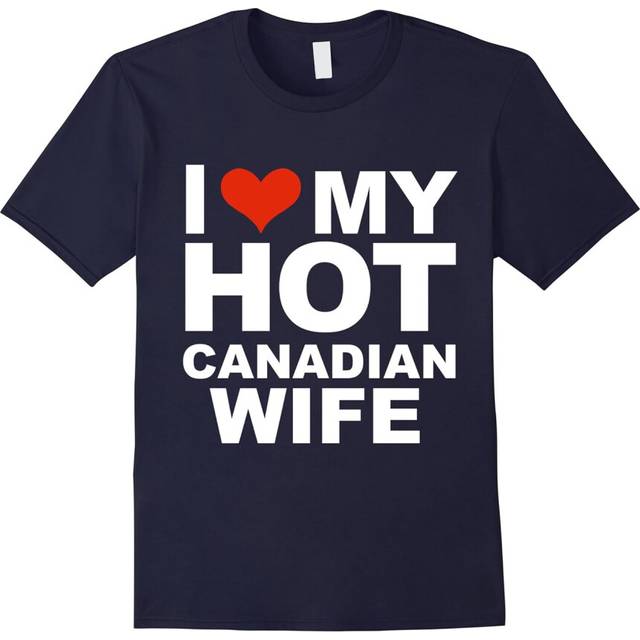 (XXXL) I Love My Hot Canadian Wife T-shirt Husband Marriage Canada-Father's Day