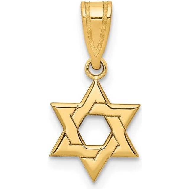 14K Yellow Gold Star of David Pendant