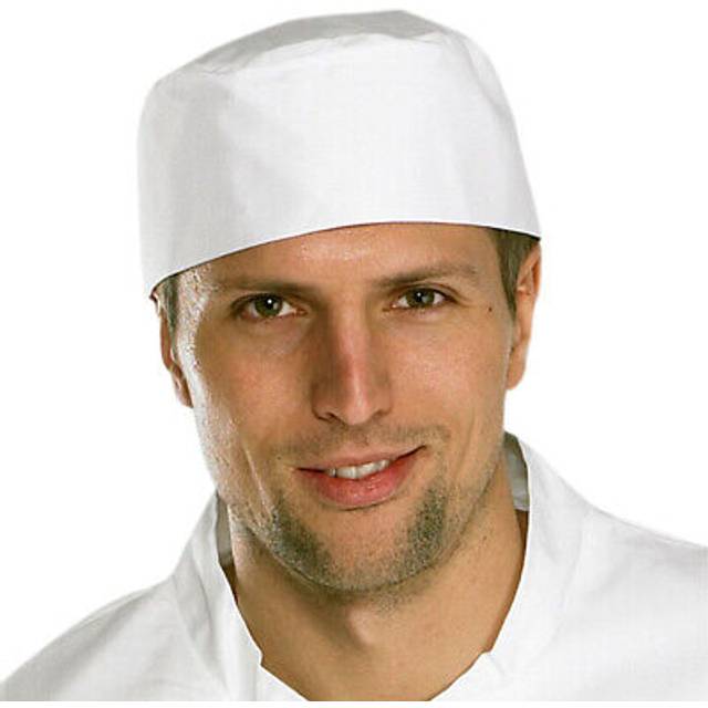 (M, White) Dennys Budget Chef Skull Cap