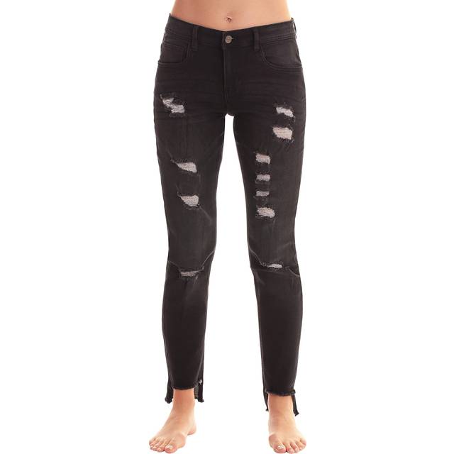 Just Love Denim Wash Ripped Jeggings for Women 6956-BLK-M