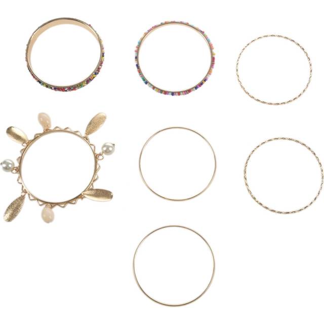 Handmade Colored Beading Gold Color Shell Imitation Pearl Bracelet