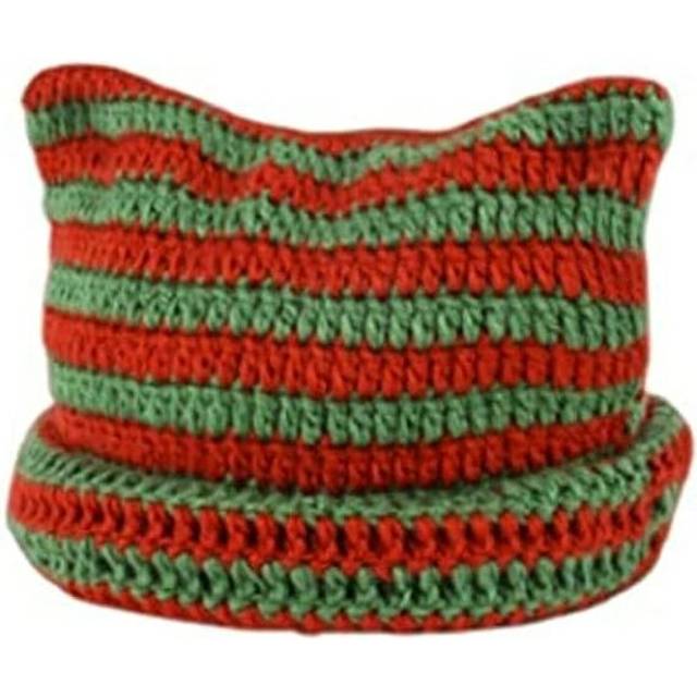 Crochet Hats for Women Cat Beanie Vintage Beanies Women Fox Hat Grunge Accessories Slouchy Beanies for Women