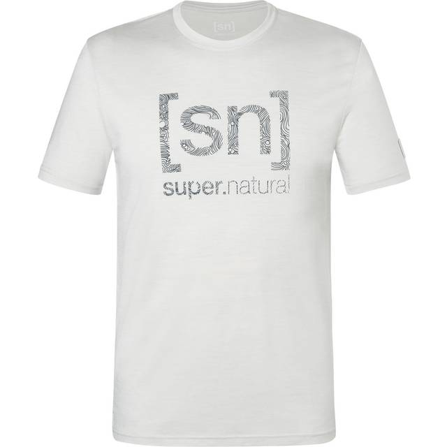 super.natural - Logo Lines Bio Jersey Tee - Merino shirt size 54 - XL, white