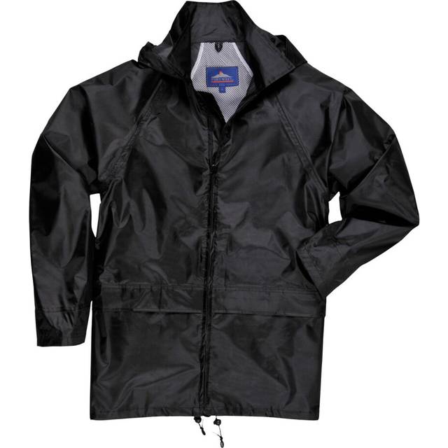 (S, Black) Portwest Unisex Adult Classic Raincoat