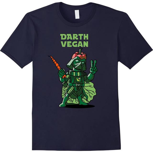 (XL) Vegan Gifts Darth Vegan Funny T-Shirt For Kale Force Lovers!-Father's Day