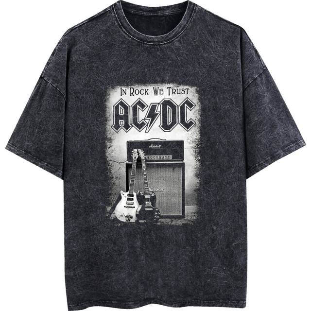 (XXL) Acdc In Rock We Trust Guitars Vintage T-shirt