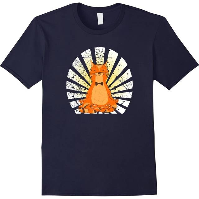 (XL) Zen Meditation Yoga Cat Lover T-shirt-Father's Day