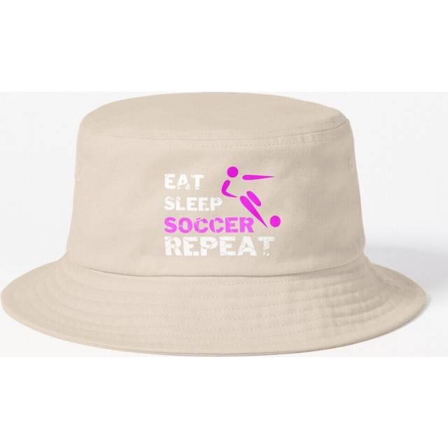 Bucket Hat Eat Sleep Soccer Repeat Adult in 10 Stylish Colors