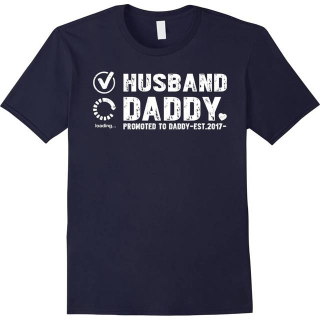 (XXXL) Mens Husband t-shirt promoted to daddy 2017 gift father's day-Father's Day