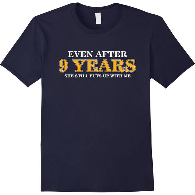 (XXXL) Mens 9 Year Anniversary Funny Relationship Gifts for Him T-Shirt-Father's Day