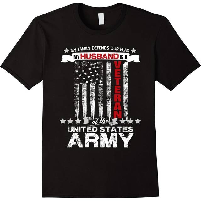 (S) Army Husband Veteran t-shirt My Family Defends Our Flag-Father's Day