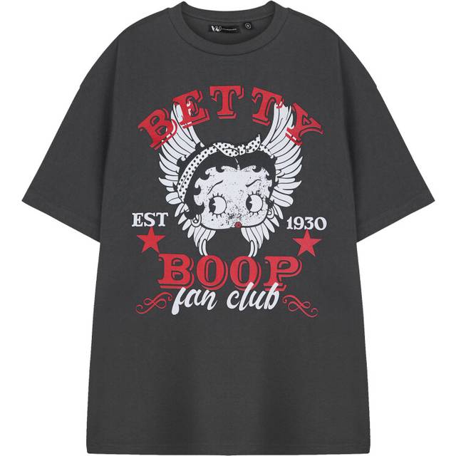 (X-Large) Betty Boop Short Sleeved T-Shirt (Womens Grey)