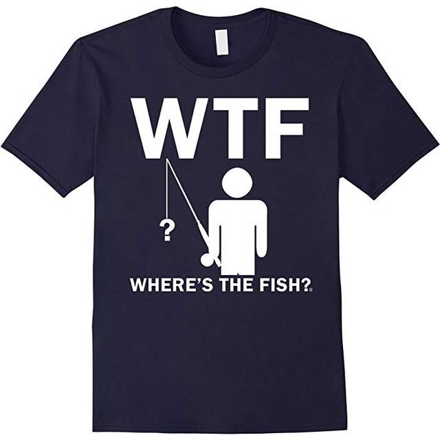 (XXXL) Mens Where's The Fish Funny Father's Day Birthday Gifts Fishing-Father's Day