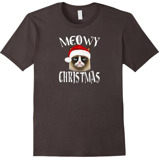 (XL) Mad Cat Lovers Meowy Christmas Tshirt Gift Idea Funny-Father's Day