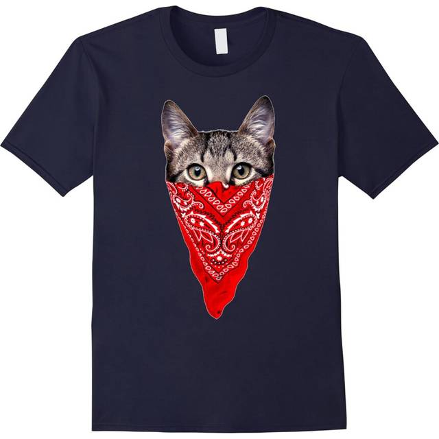 (L) Funny Cute Gangster Cat Lovers Gifts T-Shirts-Father's Day