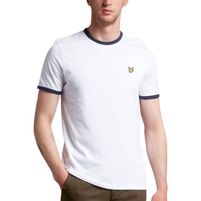 (White, M) Lyle & Scott Mens Short Sleeve T Shirts Summer Tee