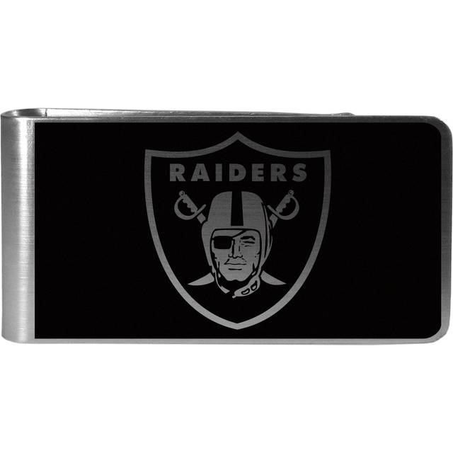Siskiyou FBKM125 Male NFL Las Vegas Raiders Black & Steel Money Clip - One Size