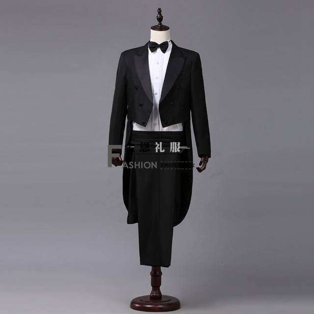 (B, x L) Men's Tailcoat Formal Ment Suit Tuxedo Swallow-tailed Coat European Court