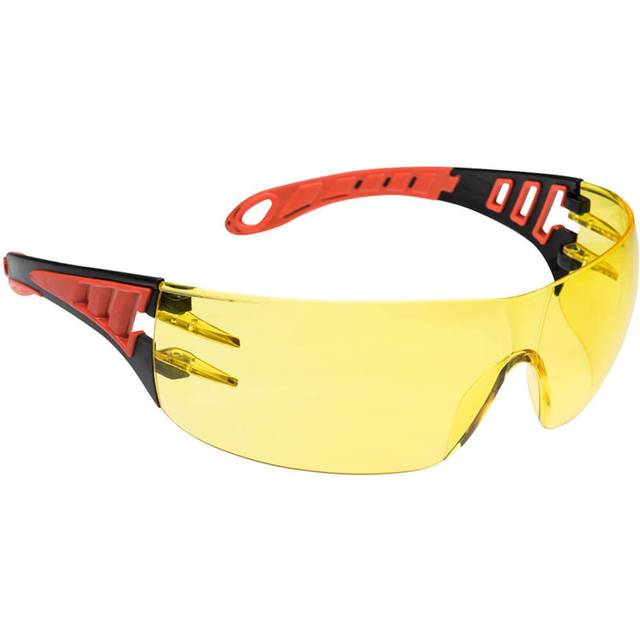 (One Size, Amber) Portwest Tech Look Safety Glasses