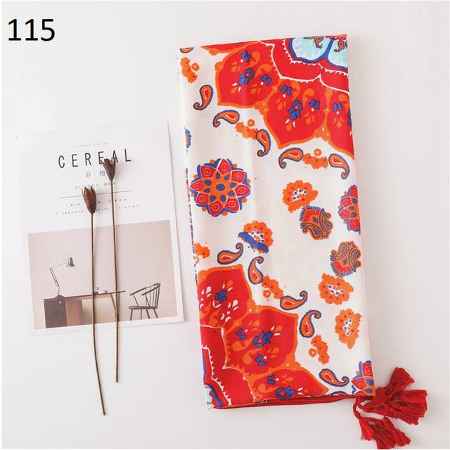 (115 Red Blue Multicoloured) Bohemian Design Women's Polyester Sarongs
