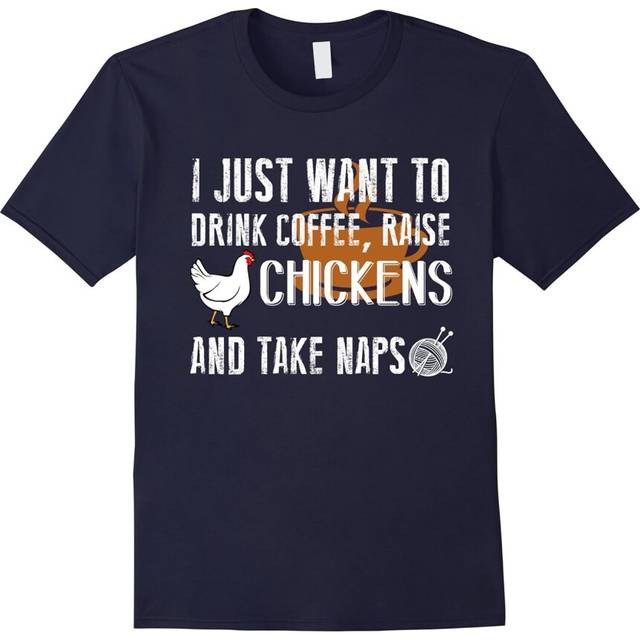 (L) Funny Chicken Lady Day Quote Gift Also Coffee Lover T-Shirt-Father's Day