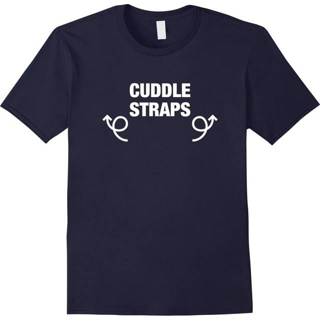 (XXXL) Cuddle Straps T-Shirt. Funny Cuddling Snuggle Hug Love Tee-Father's Day