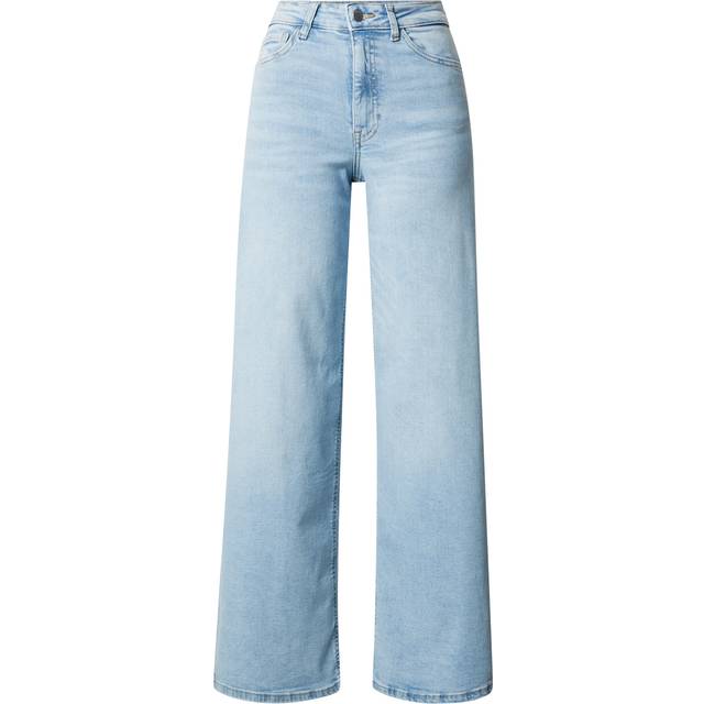 JDY – Ljusblå jeans med vida ben och hög midja