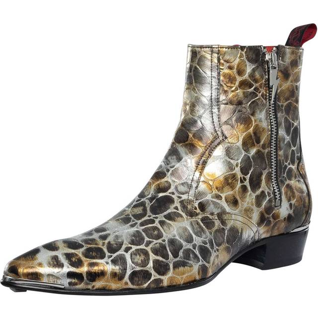 Jeffery west men's coco zip chelsea boots, gold