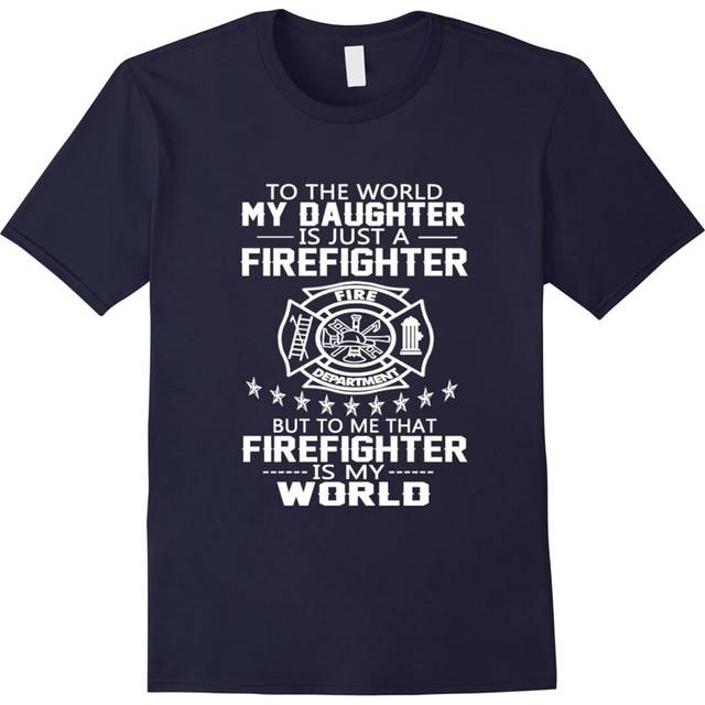 (M) BestFamily â MY DAUGHTER IS FIREFIGHTER T-Shirts-Father's Day