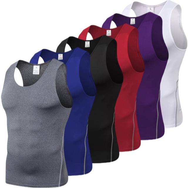 (XL, A) Men's 6 Pack Workout Tank Tops Sleeveless Gym Shirts Bodybuilding Fitness Muscle Tee Shirts
