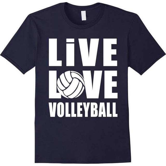 (L) Live Love Volleyball T-shirt Volleyball Lovers Tshirt-Father's Day