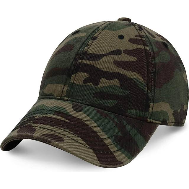 Unisex Cotton Baseball Cap for Men and Women Adjustable Lightweight Polo Style Curved BrimWood Camo