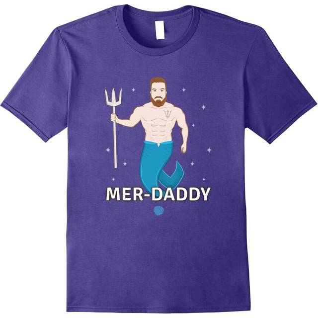 (S) Mens Majestic Mer-Daddy Birthday Gift For Dad T-shirt-Father's Day
