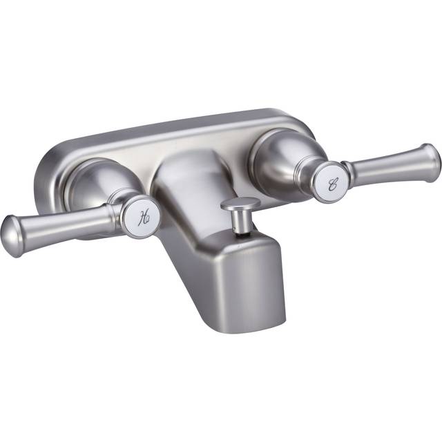 Dura Faucet DF-SA110L-SN RV Tub & Shower Faucet Valve Diverter with Hot/Cold Handles (Brushed Satin Nickel)
